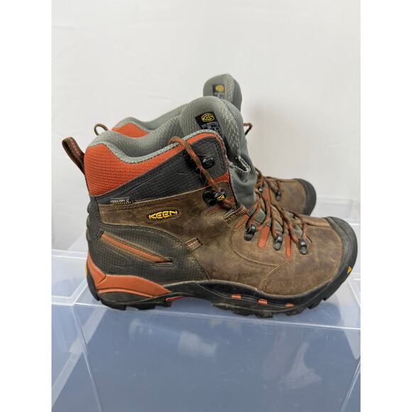 Keen Utility Waterproof Work Boots Brown Orange Men’s 11.5 Steel Toe ASTM F2892 - Picture 2 of 6